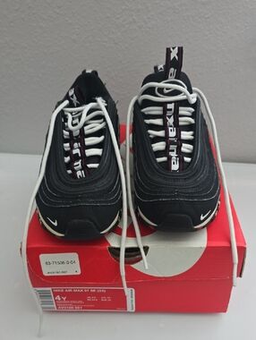 Nike Black and White Air Max 97 GS Sneakers